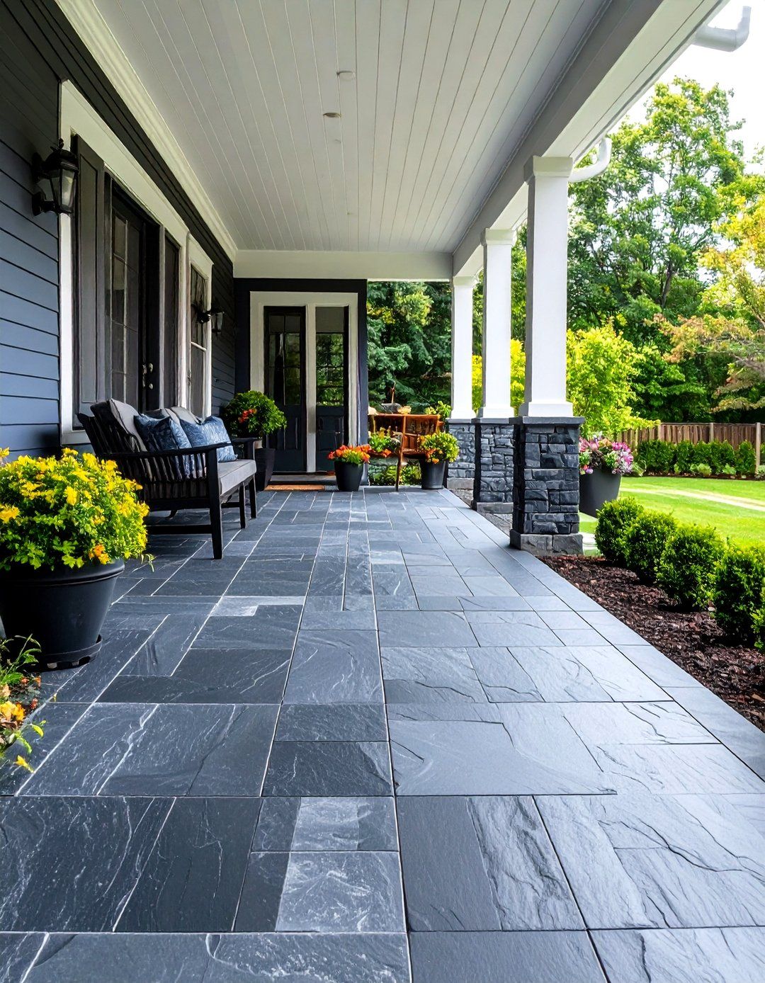 Exterior porch tile project